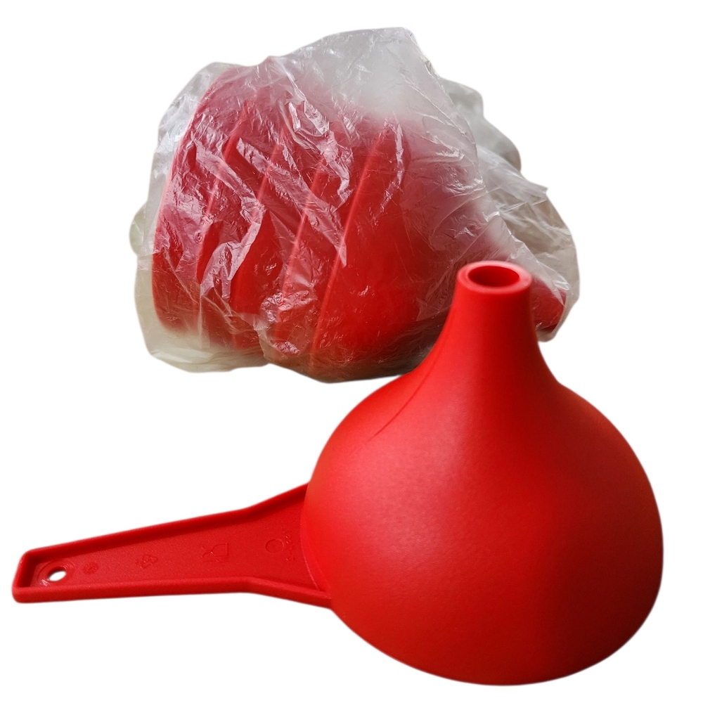 TUPPERWARE Funnel Large  Red NWT (6 FUNNELS)